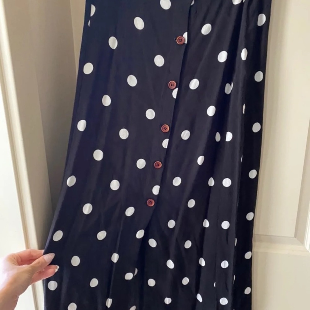High waisted button skirt